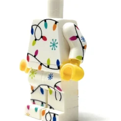 The Brick Show Shop Christmas Lights PJs LEGO Minifig Body - B3 Customs