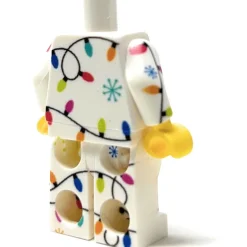 The Brick Show Shop Christmas Lights PJs LEGO Minifig Body - B3 Customs