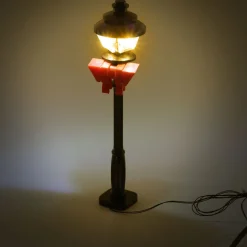 The Brick Show Shop Christmas Light-Up Lamp Post (Yellow Light) for LEGO layouts