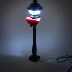 The Brick Show Shop Christmas Light-Up Lamp Post (Yellow Light) for LEGO layouts