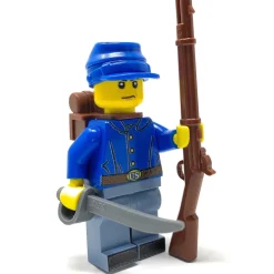 The Brick Show Shop Civil War Union Soldier Minifig made using LEGO parts - B3 Customs
