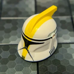 The Brick Show Shop Clone Trooper 327th Helmet (Phase 1, Yellow Markings) for LEGO minifigures - Clone Army Customs