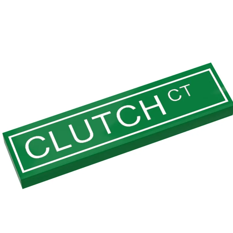 The Brick Show Shop Clutch Court Street Sign made with LEGO part (1x4 Tile) - B3 Customsk