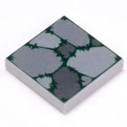 The Brick Show Shop Cobblestone Flooring (Plant Overgrowth) - Custom Printed 2x2 Tile