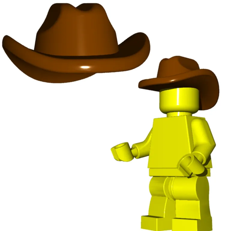 The Brick Show Shop Cowboy Hat for LEGO Minifigures