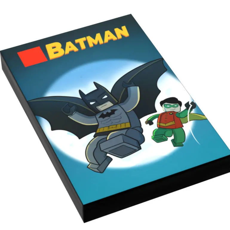 The Brick Show Shop Custom Batman Original Video Game Cover (2x3 Tile) made using LEGO par