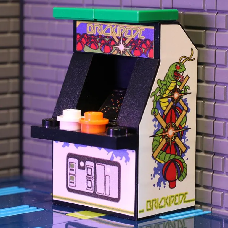 The Brick Show Shop Custom Brickipede Arcade Machine made using LEGO parts - B3 Customs