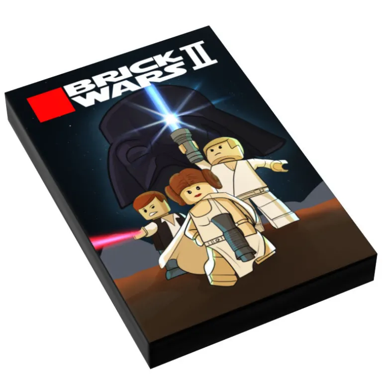 The Brick Show Shop Custom LEGO SW II: Trilogy Video Game Cover (2x3 Tile) made using LEGO