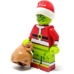 The Brick Show Shop Custom Mean One Christmas Minifig made with LEGO parts - B3 Customs
