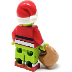The Brick Show Shop Custom Mean One Christmas Minifig made with LEGO parts - B3 Customs