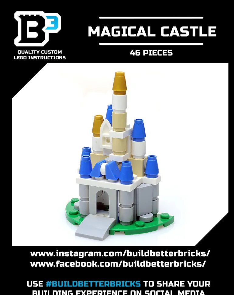 The Brick Show Shop Custom Mini Magical Castle made using LEGO parts - B3 Customs