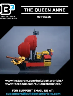 The Brick Show Shop Custom Mini Queen Anne's Revenge Pirate Ship