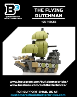 The Brick Show Shop Custom Mini The Flying Dutchman Pirate Ship