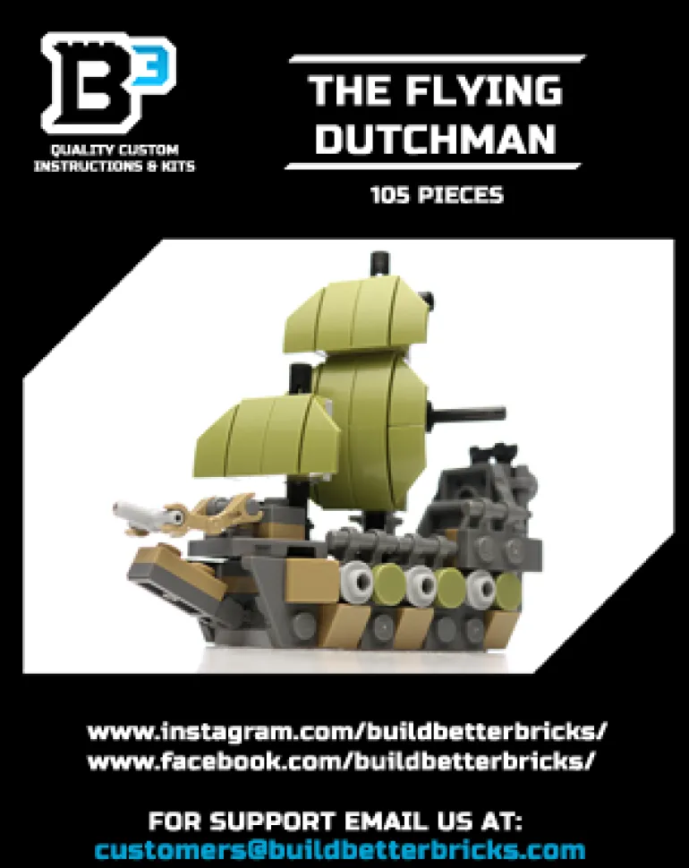 The Brick Show Shop Custom Mini The Flying Dutchman Pirate Ship