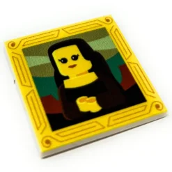 The Brick Show Shop Custom Mona Lisa Frame Artwork (4x4 Tile) made using LEGO parts - B3 C