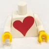 The Brick Show Shop Custom Printed Big Heart Minifig Torso (Valentine's Day) made with LEG