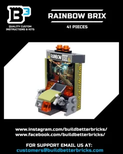 The Brick Show Shop Custom Rainbow Brix Shooter Arcade Game made using LEGO parts - B3 Cus