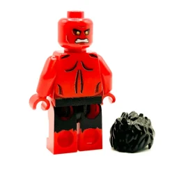 The Brick Show Shop Custom Red Hulk Marvel Minifigure made using LEGO parts - B3 Customs