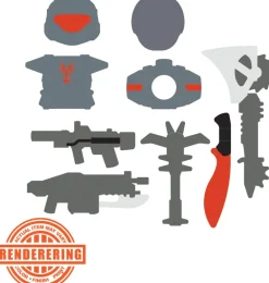 The Brick Show Shop Desert USNC Shock Trooper Weapons Pack for LEGO Minifigures