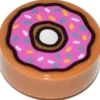 The Brick Show Shop Donut (Pink Frosting + Sprinkles) - Official LEGO® Part