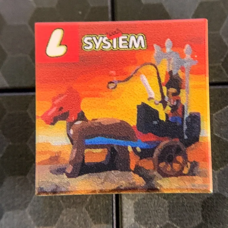 The Brick Show Shop Dragon Masters Chariot Set 1794 - Custom Printed 2x2 Tile