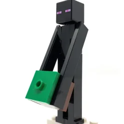 The Brick Show Shop Enderman (w/ Grass Block) - LEGO Minecraft Minifigure (2016)