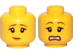 The Brick Show Shop Female Brown Eyebrows, Peach Lips, Pensive Smile / Scared Pattern (Yel