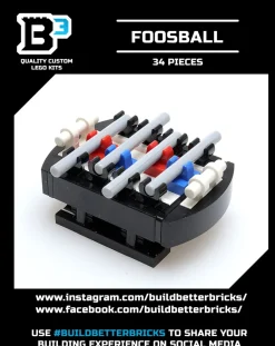 The Brick Show Shop Foosball Table B3 Customs Arcade Building made using LEGO parts