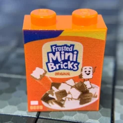 The Brick Show Shop Frosted Mini Bricks Cereal - Custom Printed 1x2x2 Brick