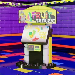 The Brick Show Shop Fruit Samurai Arcade Building Set made using LEGO parts - B3 Customs