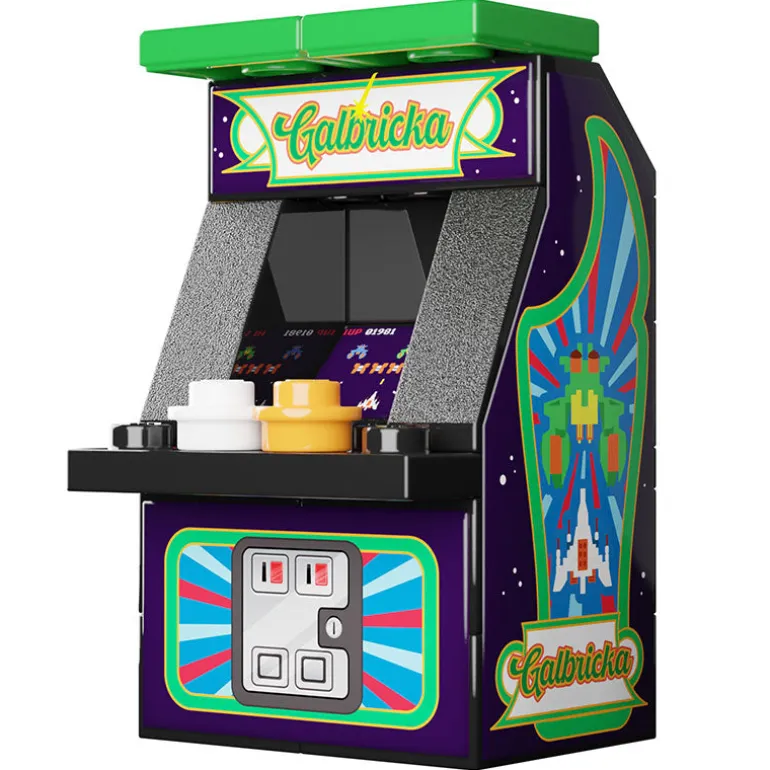 The Brick Show Shop Galbricka Minifig Arcade Machine - B3 Customs made using LEGO parts