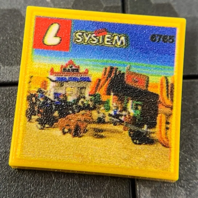 The Brick Show Shop Gold City Junction Western Set 6765 - Custom Printed 2x2 Tile