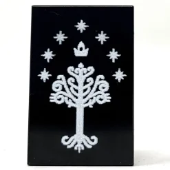 The Brick Show Shop Gondor Banner (LOTR) Printed 2x3 Tile made using LEGO part - B3 Custom
