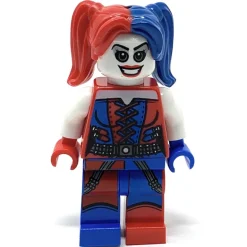 The Brick Show Shop Harley Quinn (Blue/Red Pigtails) - LEGO DC Comics Minifigure (2016)