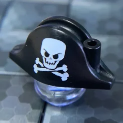 The Brick Show Shop Headpiece, Pirate Bicorn w/ Large Skull (Black) - Official LEGO® Part