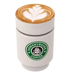 The Brick Show Shop Huge Somanybucks Coffee 6x6 Sign - B3 Customs using LEGO bricks, Starbucks