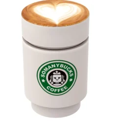 The Brick Show Shop Huge Somanybucks Coffee 6x6 Sign - B3 Customs using LEGO bricks, Starbucks