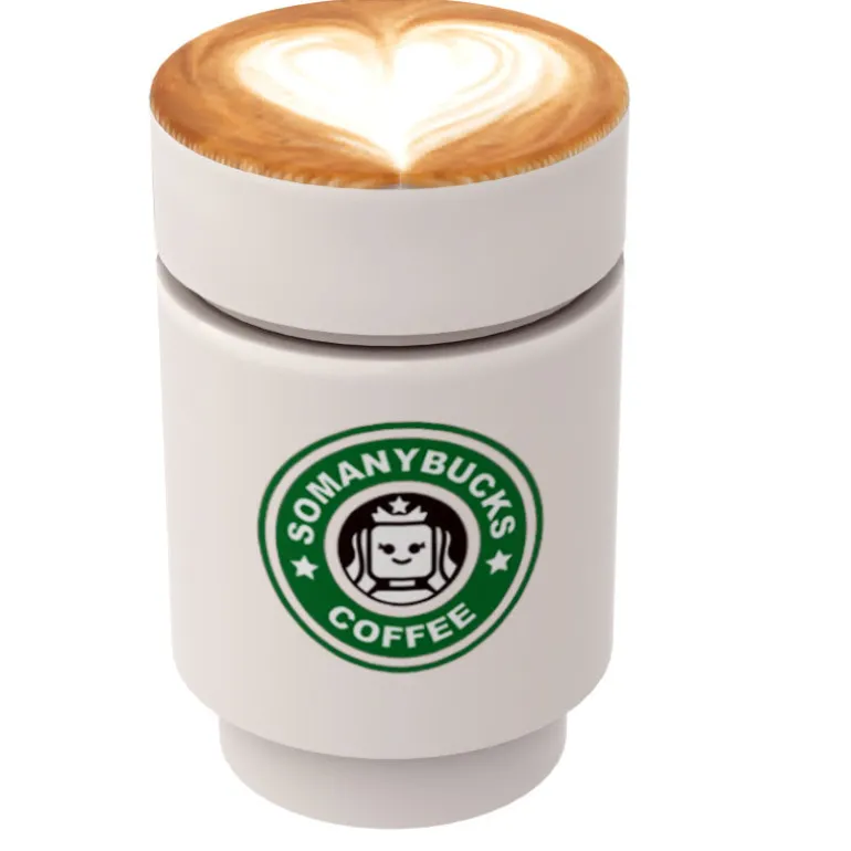 The Brick Show Shop Huge Somanybucks Coffee 6x6 Sign - B3 Customs using LEGO bricks, Starbucks