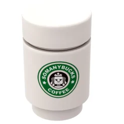 The Brick Show Shop Huge Somanybucks Coffee 6x6 Sign - B3 Customs using LEGO bricks, Starbucks