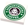 The Brick Show Shop Huge Somanybucks Coffee 6x6 Sign - B3 Customs using LEGO bricks, Starbucks