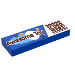 The Brick Show Shop King Size Awesome Toy - B3 Customs® Printed 1x3 Tile