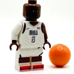 The Brick Show Shop Lebron #6 USA Olympics (2024) Basketball Player Minifig made using LEG