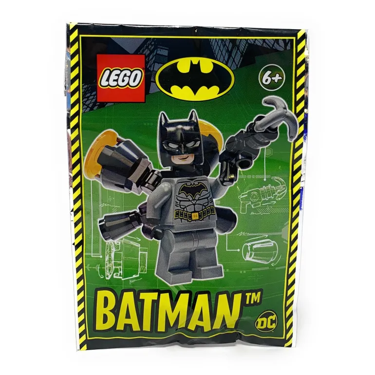 The Brick Show Shop LEGO Batman w/ Rock Pack Minifigure DC Comics Foil Polybag Pack (21211
