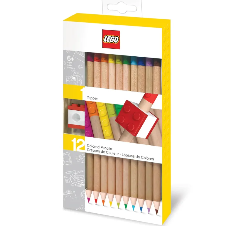 The Brick Show Shop LEGO Iconic 12-Pack Colored Pencils with Topper
