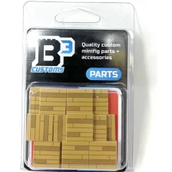 The Brick Show Shop Light Hardwood Floor Tile Part Pack (20 Tiles) made with LEGO bricks - B3 Customs
