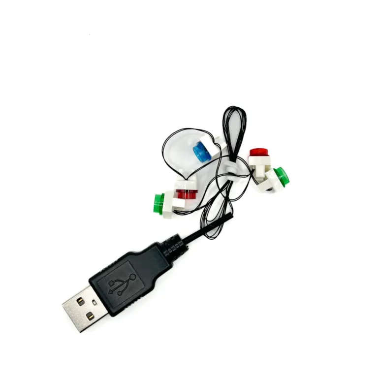 The Brick Show Shop Light-Up Christmas Lights Strand (USB 5 Lights) for LEGO set 10199