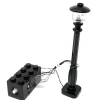 The Brick Show Shop Light-Up Lamp Post (Black) w/ Yellow Light for LEGO Layouts