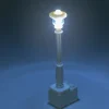 The Brick Show Shop Light-Up Lamp Post (White) for LEGO Layouts