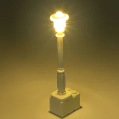The Brick Show Shop Light-Up Lamp Post (White) for LEGO Layouts