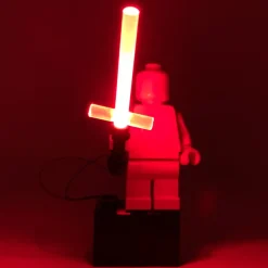 The Brick Show Shop Light-Up Minifigure Lightsaber (Red) - Custom LEGO